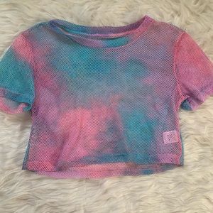 Mesh crop tee